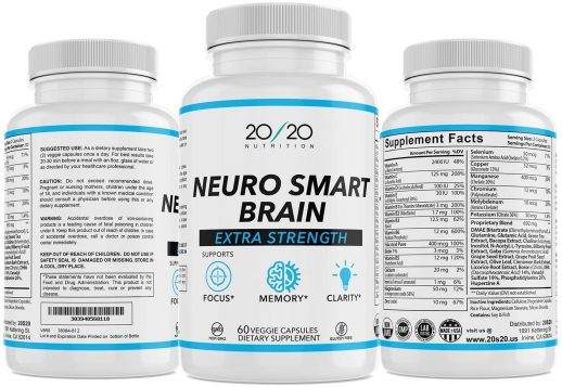 20s20 Nutrition Neuro Smart Brain Improve Memory