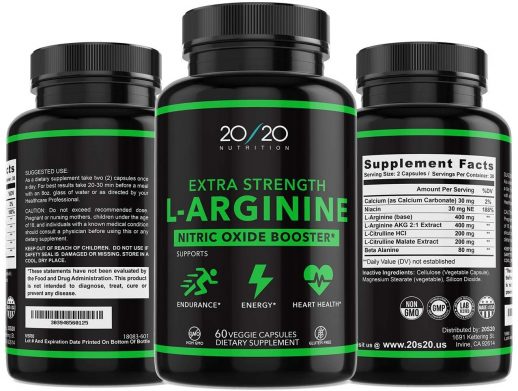 20s20 Nutrition Extra Strength L Arginine